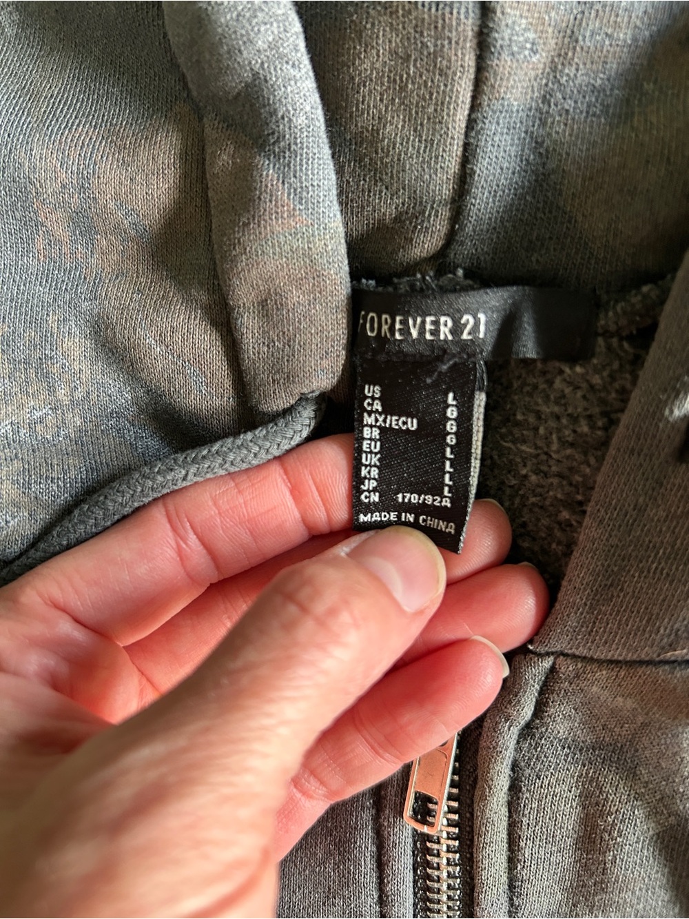 Forever 21 Washed Zip Hoodie - Picture 5 of 5